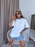 ONE SIZE T-krekls "THE FLOWER FLITTER" - BALTS
